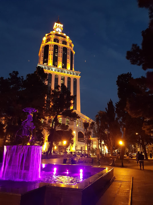 Batumi Nightlife sheraton hotel at night