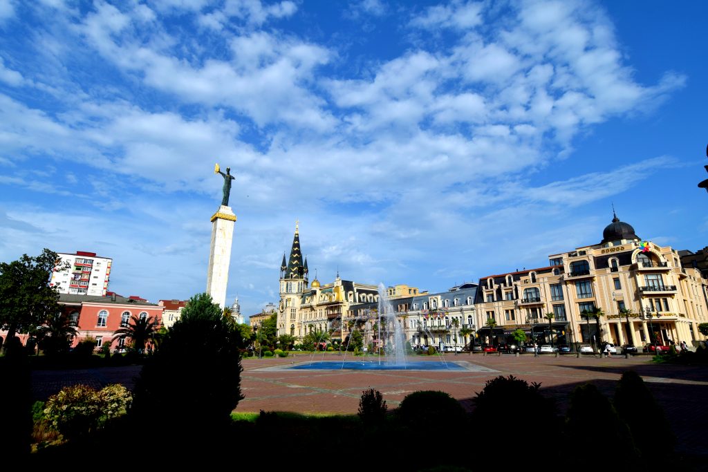 European square old city batumi georgia