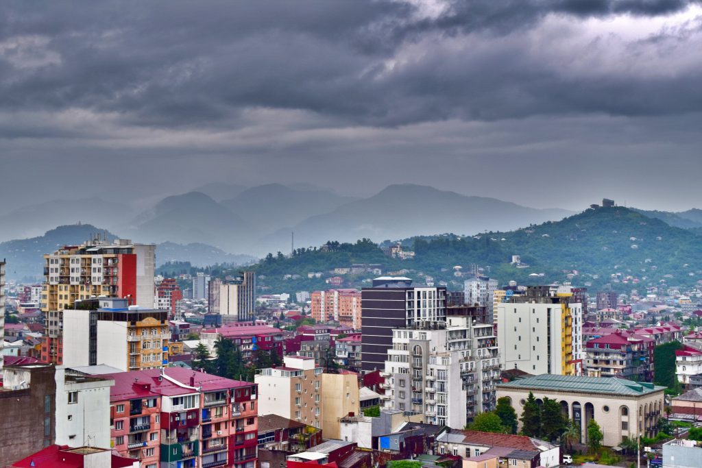 batumi city center on cloudy day