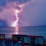 lighting strike black sea batumi georgia